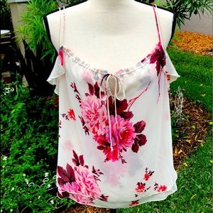 Express Flowery Ruffle Blouse Size S